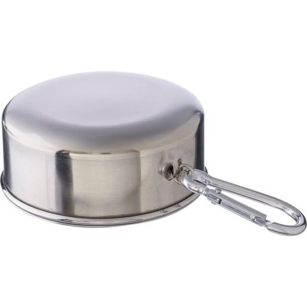 Nerezový skladací pohár Annette, sivá strieborná Nerezový skladací pohár Annette, sivá strieborná