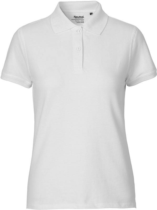 Neutral | O22980, Dámske piqué polo z bio bavlny, biela, S