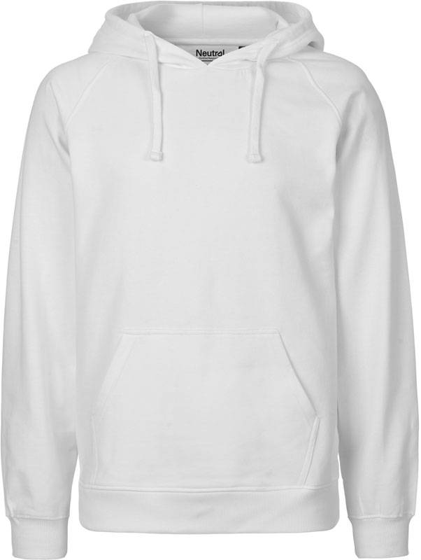 Neutral | O63101, Pánska mikina s kapucňou z bio bavlny, biela, L
