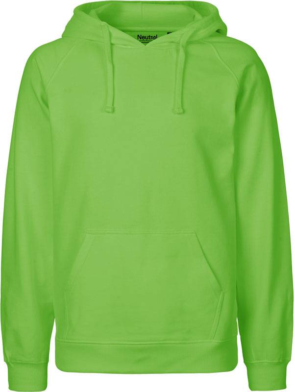 Neutral | O63101, Pánska mikina s kapucňou z bio bavlny, zelená Lime, M