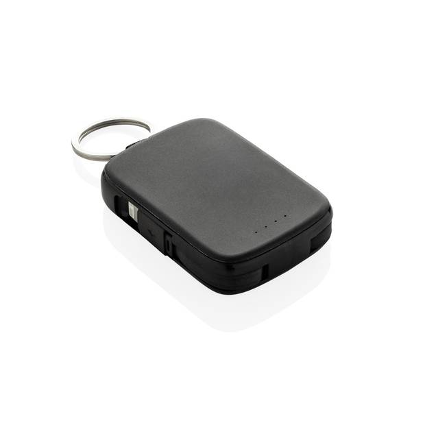 Nexo RCS kľúčenka s powerbankou 2000 mAh a int. káblami, čierna Nexo RCS kľúčenka s powerbankou 2000 mAh a int. káblami, čierna