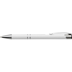 Obrázek k produktu NILES kovové kuličkové pero, modrá náplň ,, bílá