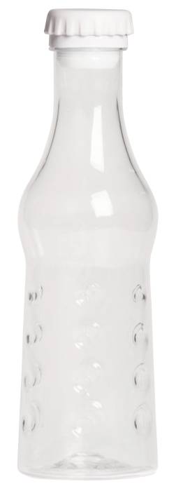 NORBERT plastová fľaša na vodu v retro štýle, transparentná