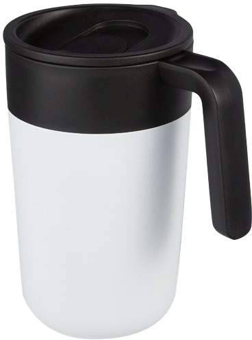 Nordia Dvoustěnný recyklovaný hrnek 400 ml, bílá