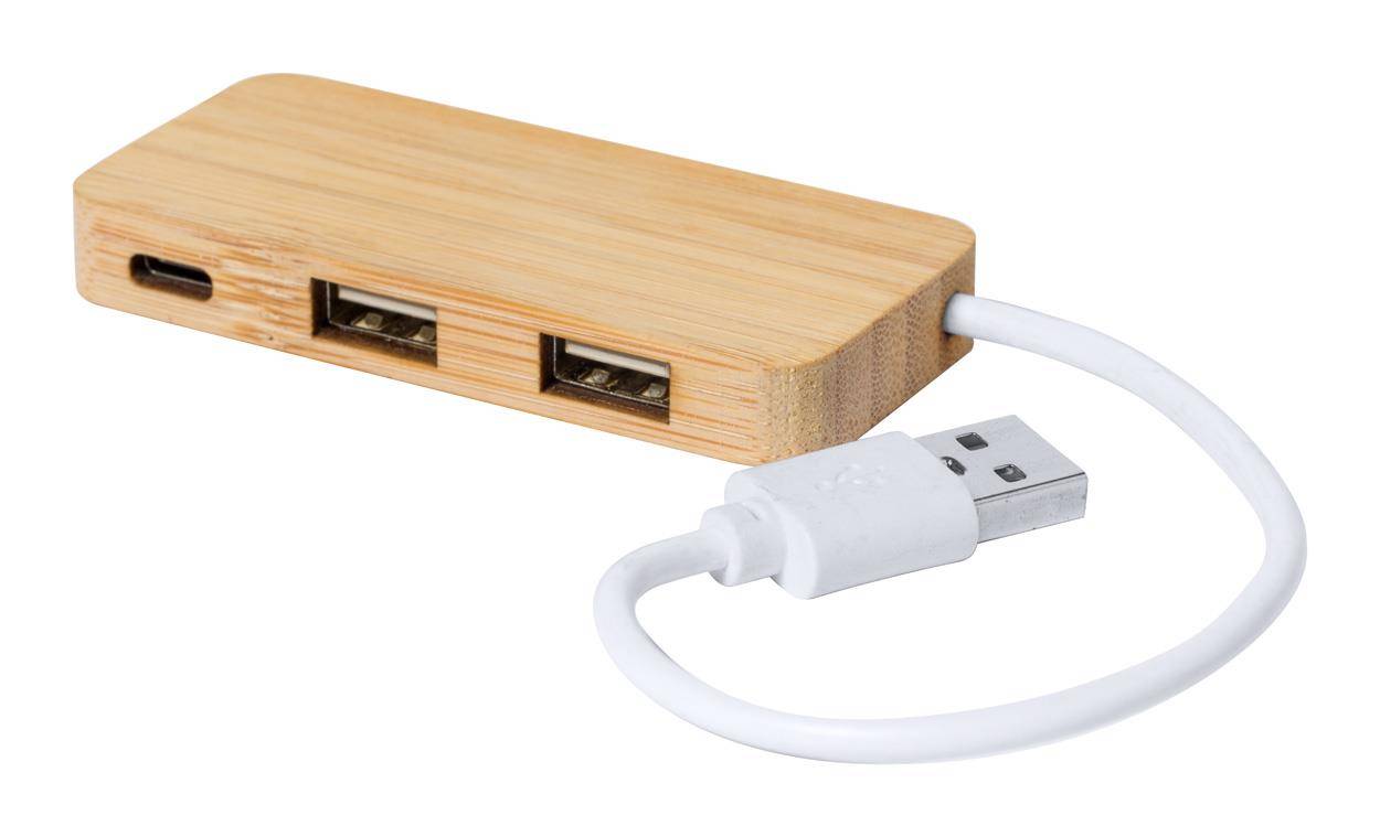 Norman USB hub, hnedá
