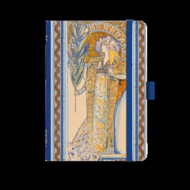 Notes A5 Premium 120g - Alfons Mucha 2027 - linky - Modrý Notes A5 Premium 120g - Alfons Mucha 2027 - linky - Modrý