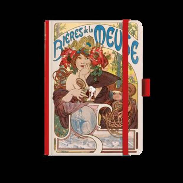 Notes A5 Premium 120g - Alfons Mucha 2027 - prázdný - Červený Notes A5 Premium 120g - Alfons Mucha 2027 - prázdný - Červený