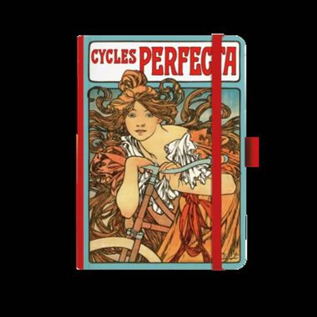 Notes A5 Premium 120g - Alfons Mucha 2027 - tečky - Červený Notes A5 Premium 120g - Alfons Mucha 2027 - tečky - Červený