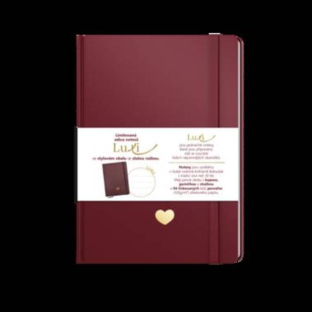 Notes Luxi linky - A5 - lamino - bordó Notes Luxi linky - A5 - lamino - bordó