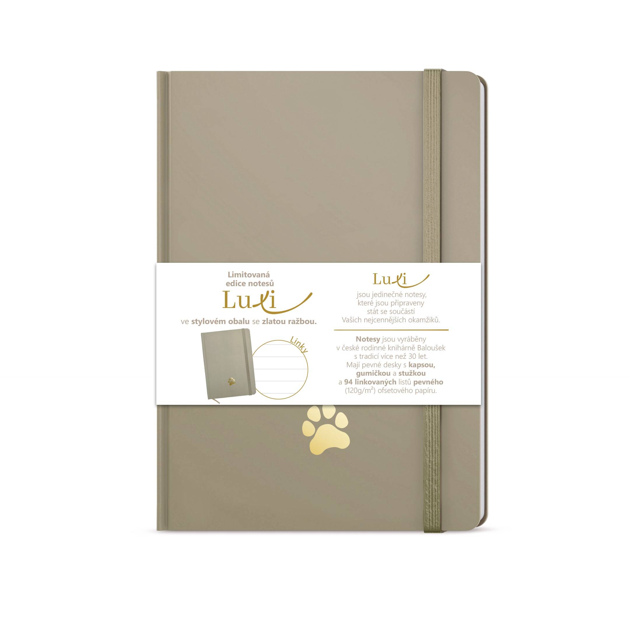 Notes Luxi linky - A5 - lamino - moka