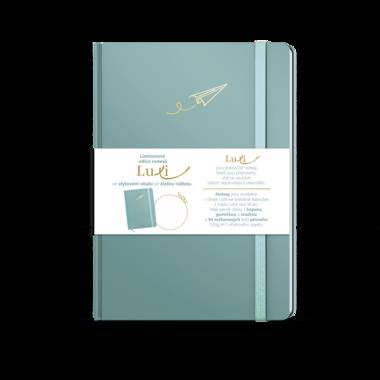 Notes Luxi tečky - A5 - lamino - ledově modrá