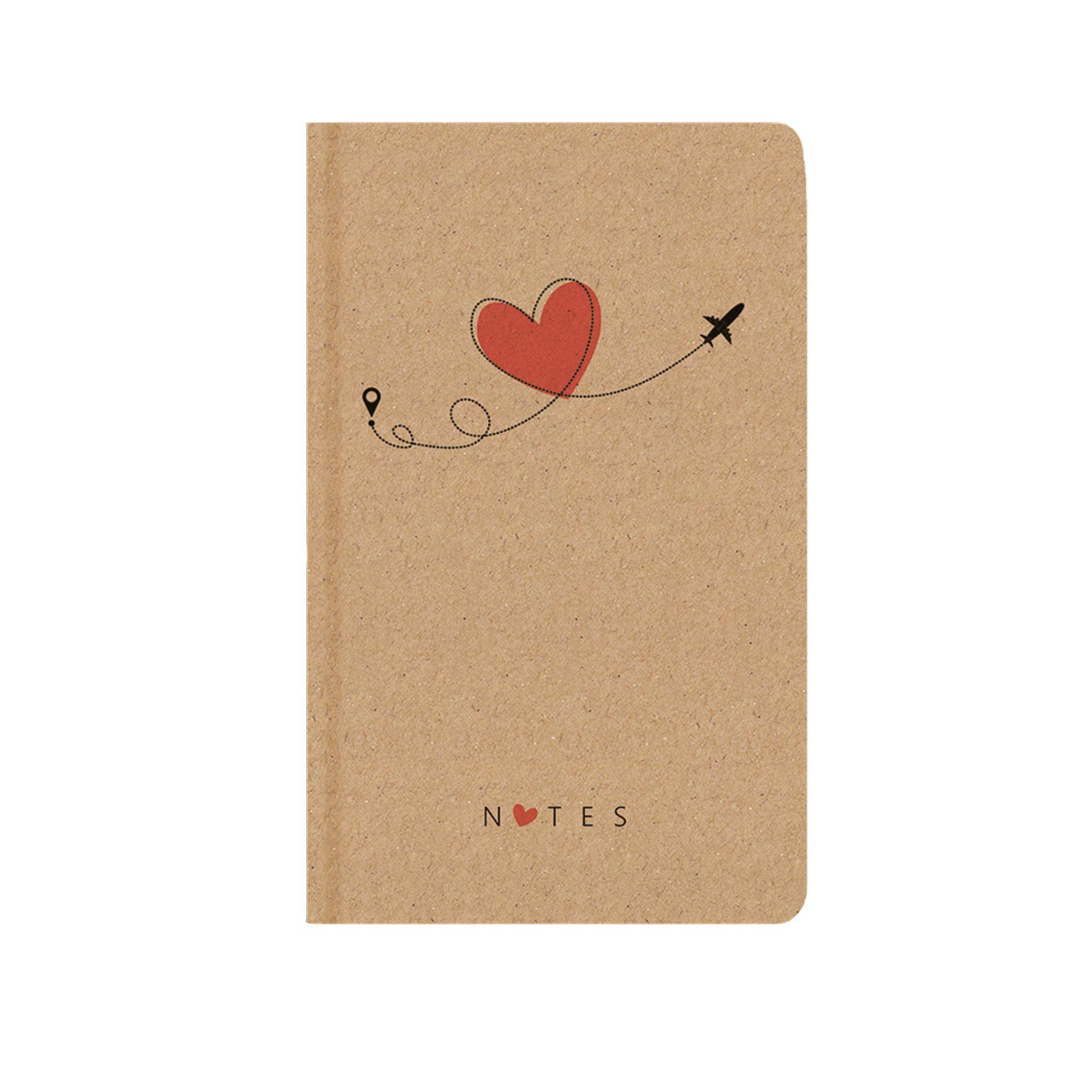 Notes tečkovaný - A5 - kraft - Letadlo