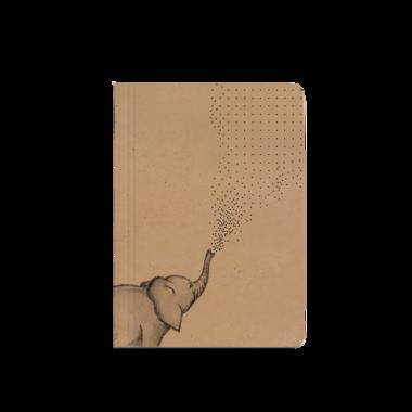 Notes tečkovaný - A6 - kraft - Slon