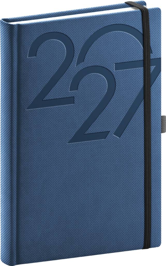 NOTIQUE Denný diár Ajax 2027, modrý, 15 x 21 cm