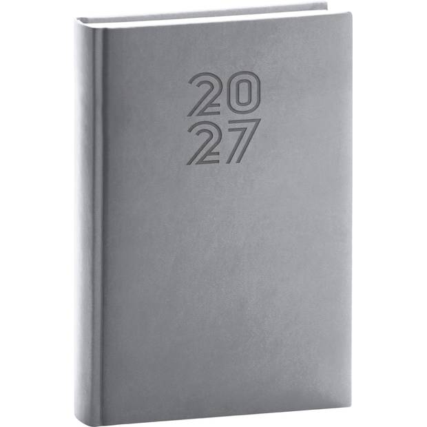 NOTIQUE Denný diár Aprint 2027, sivý, 15 x 21 cm NOTIQUE Denný diár Aprint 2027, sivý, 15 x 21 cm
