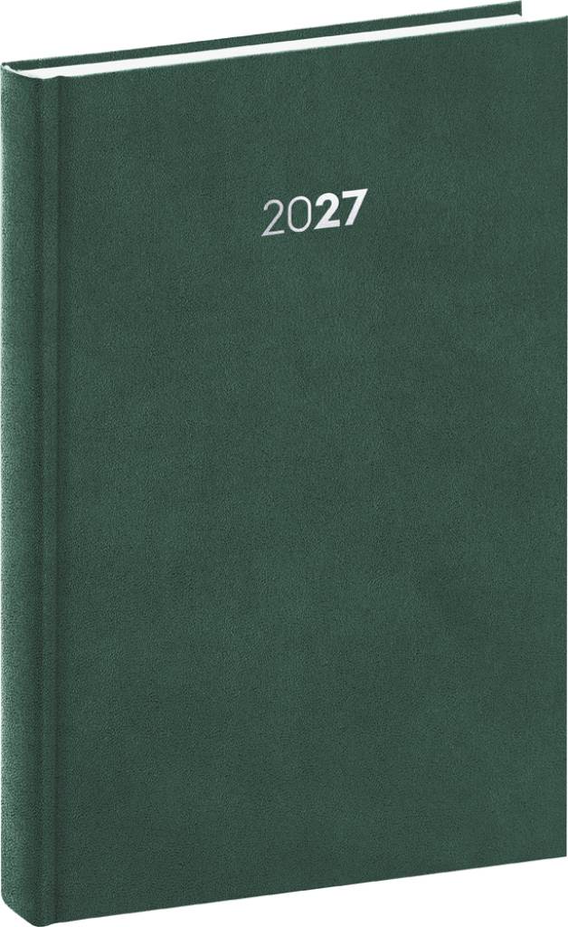 NOTIQUE Denný diár Balakon 2027, zelený, 15 x 21 cm