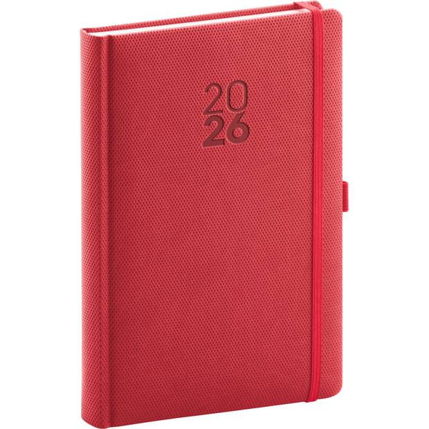 NOTIQUE Denný diár Diamante 2026, červený, 15 x 21 cm NOTIQUE Denný diár Diamante 2026, červený, 15 x 21 cm