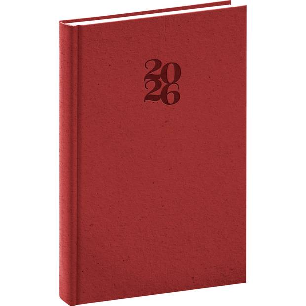 NOTIQUE Denný diár Essenza 2026, čerešňa, 15 x 21 cm NOTIQUE Denný diár Essenza 2026, čerešňa, 15 x 21 cm