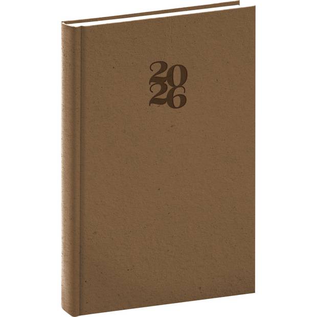 NOTIQUE Denný diár Essenza 2026, oriešok, 15 x 21 cm NOTIQUE Denný diár Essenza 2026, oriešok, 15 x 21 cm