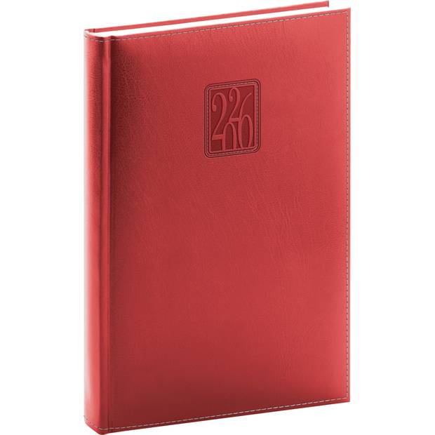 NOTIQUE Denný diár Panama 2026, červený, 15 x 21 cm NOTIQUE Denný diár Panama 2026, červený, 15 x 21 cm