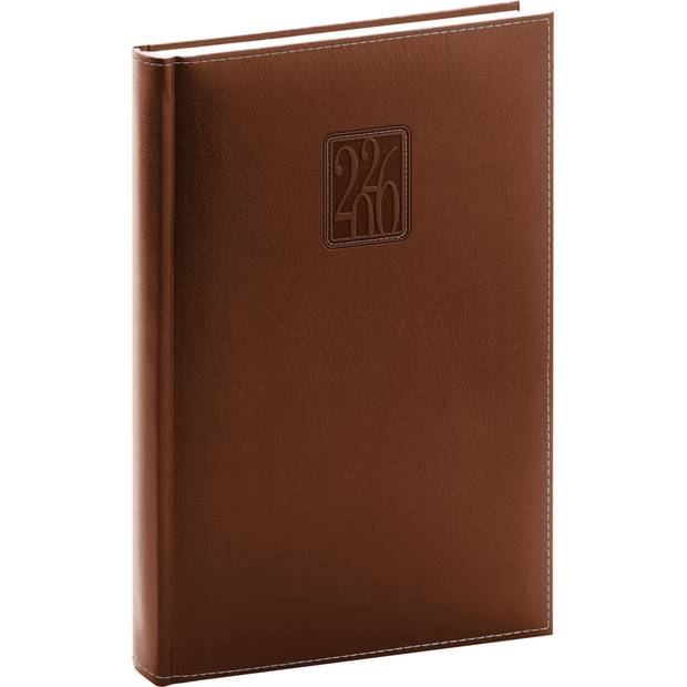 NOTIQUE Denný diár Panama 2026, hnedý, 15 x 21 cm NOTIQUE Denný diár Panama 2026, hnedý, 15 x 21 cm