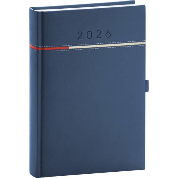 NOTIQUE Denný diár Tomy 2026, modro-červený, 15 x 21 cm NOTIQUE Denný diár Tomy 2026, modro-červený, 15 x 21 cm