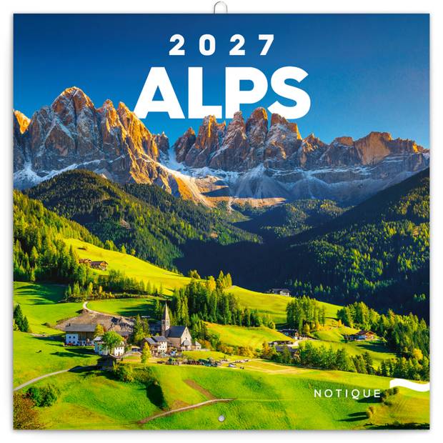 NOTIQUE Grid calendar Alps 2027, 30 x 30 cm NOTIQUE Grid calendar Alps 2027, 30 x 30 cm