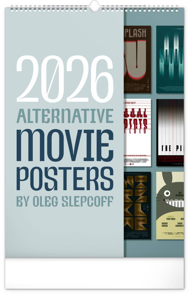 NOTIQUE Nástenný kalendár Alternative Movie Posters 2026, 33 x 46 cm