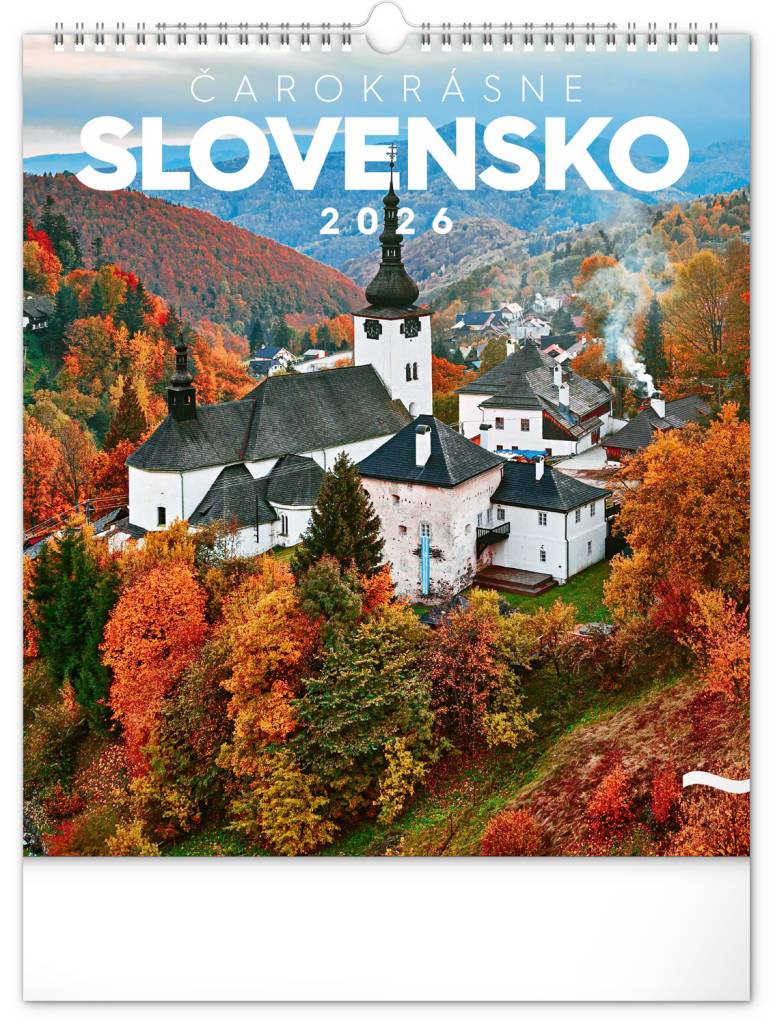 NOTIQUE Nástenný kalendár Čarokrásne Slovensko 2026, 30 x 34 cm