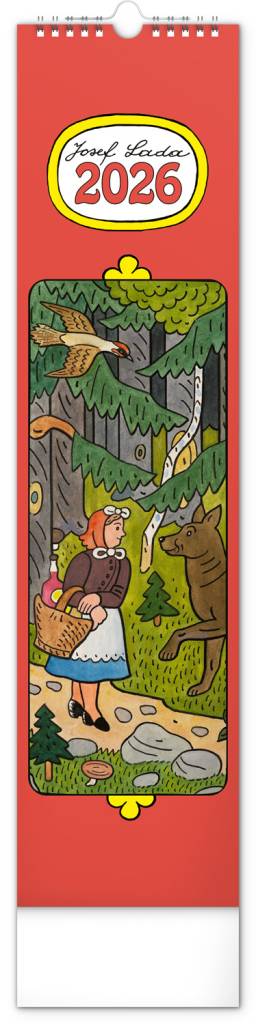 NOTIQUE Nástenný kalendár Josef Lada CZ/SK 2026, 12 x 48 cm