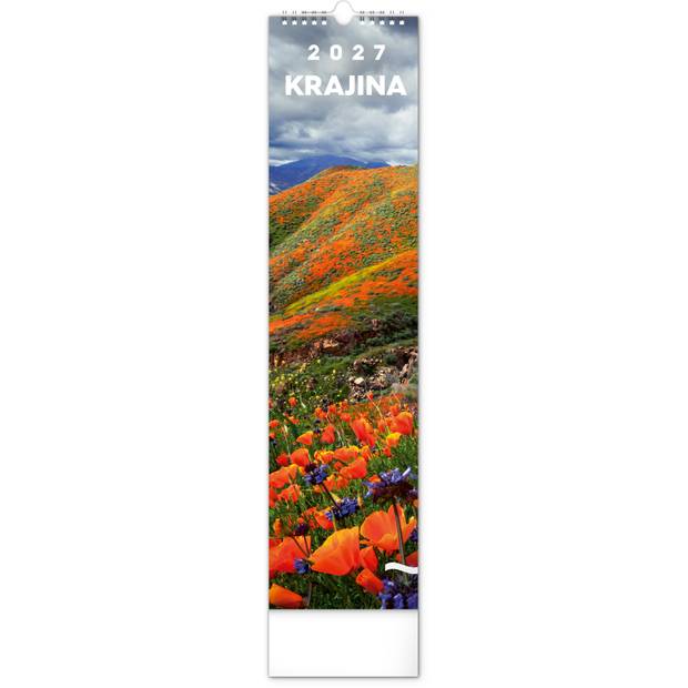 NOTIQUE Nástenný kalendár Krajina CZ/SK 2027, 12 x 48 cm NOTIQUE Nástenný kalendár Krajina CZ/SK 2027, 12 x 48 cm