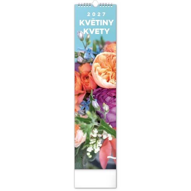 NOTIQUE Nástenný kalendár Květiny – Kvety CZ/SK 2027, 12 x 48 cm NOTIQUE Nástenný kalendár Květiny – Kvety CZ/SK 2027, 12 x 48 cm