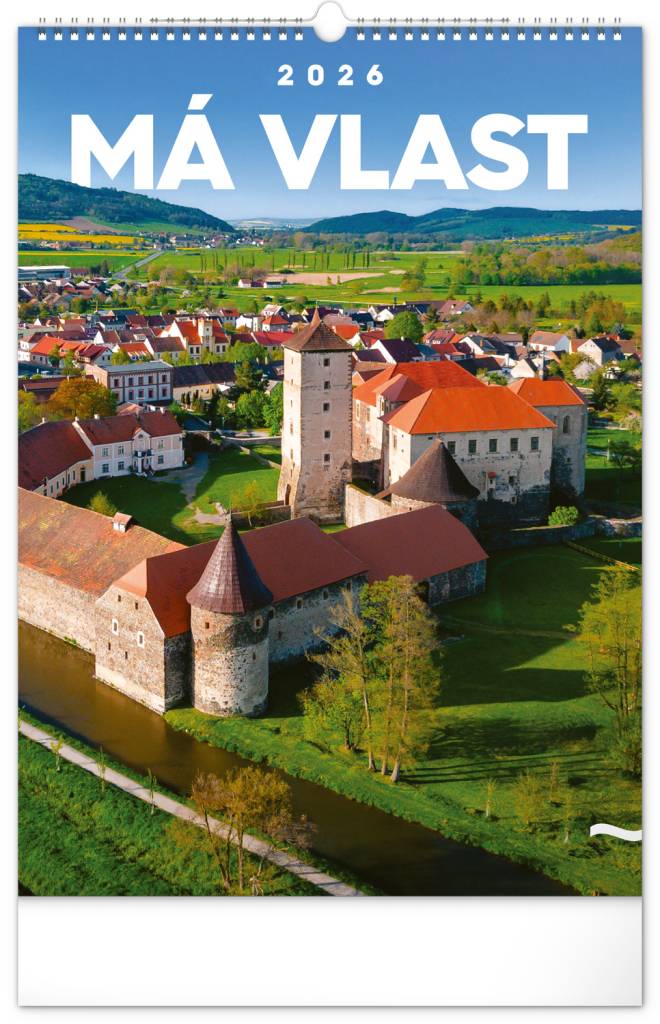 NOTIQUE Nástěnný kalendář Má vlast CZ 2026, 33 x 46 cm