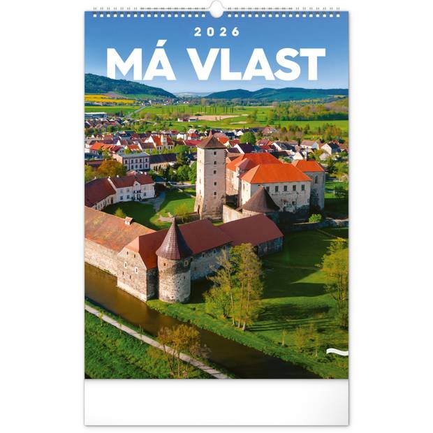 NOTIQUE Nástěnný kalendář Má vlast CZ 2026, 33 x 46 cm NOTIQUE Nástěnný kalendář Má vlast CZ 2026, 33 x 46 cm