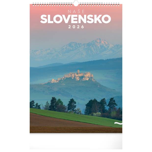 NOTIQUE Nástenný kalendár Naše Slovensko 2026, 33 x 46 cm NOTIQUE Nástenný kalendár Naše Slovensko 2026, 33 x 46 cm