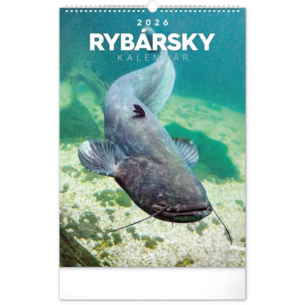 NOTIQUE Nástenný kalendár Rybársky 2026, 33 x 46 cm NOTIQUE Nástenný kalendár Rybársky 2026, 33 x 46 cm