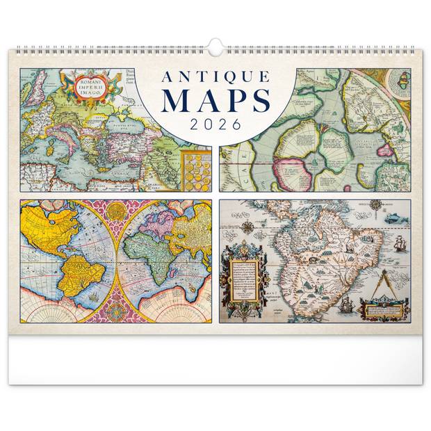 NOTIQUE Nástenný kalendár Staré mapy 2026, 48 x 33 cm NOTIQUE Nástenný kalendár Staré mapy 2026, 48 x 33 cm