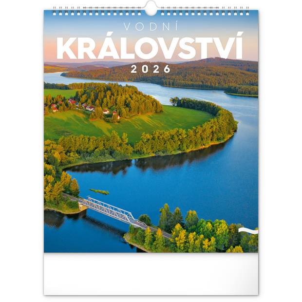 NOTIQUE Nástěnný kalendář Vodní království CZ 2026, 30 x 34 cm NOTIQUE Nástěnný kalendář Vodní království CZ 2026, 30 x 34 cm