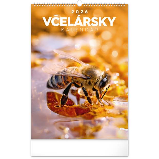 NOTIQUE Nástenný Včelársky kalendár 2026, 33 x 46 cm NOTIQUE Nástenný Včelársky kalendár 2026, 33 x 46 cm