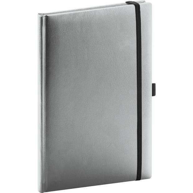 NOTIQUE Notes Balacron, strieborný, bodkovaný, 15 x 21 cm NOTIQUE Notes Balacron, strieborný, bodkovaný, 15 x 21 cm