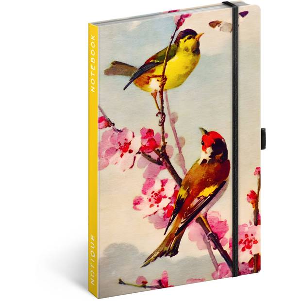 NOTIQUE Notes Vtáčiky – sakura Kateřiny Winterové, linajkovaný, 13 x 21 cm NOTIQUE Notes Vtáčiky – sakura Kateřiny Winterové, linajkovaný, 13 x 21 cm