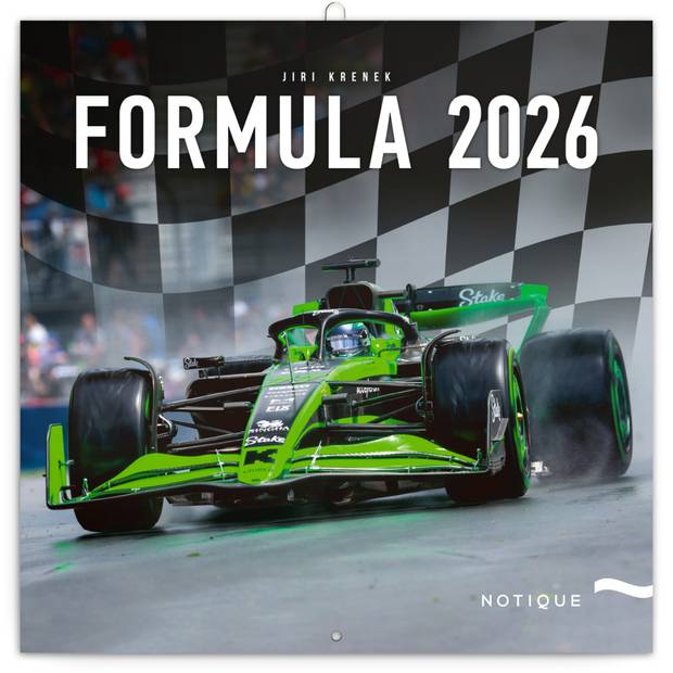 NOTIQUE Poznámkový kalendár Formula – Jiří Křenek 2026, 30 x 30 cm NOTIQUE Poznámkový kalendár Formula – Jiří Křenek 2026, 30 x 30 cm