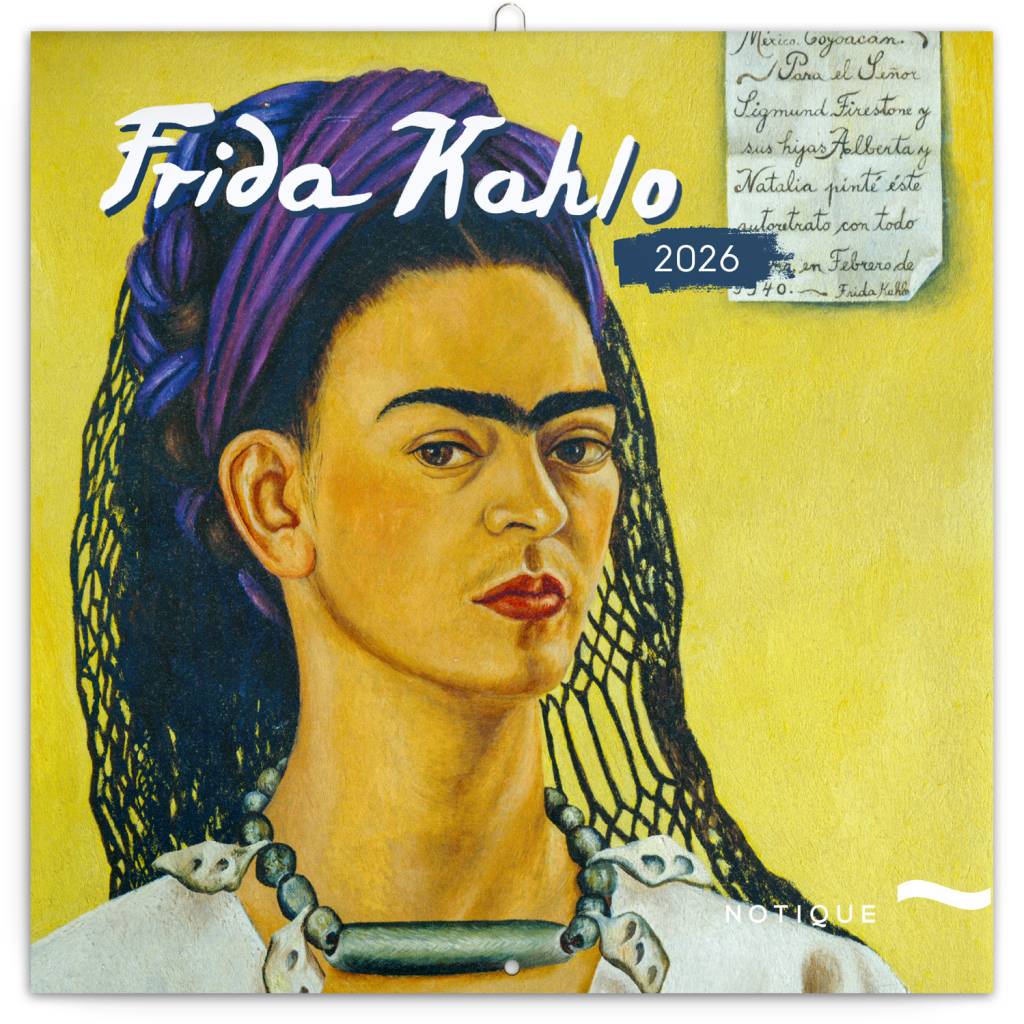 NOTIQUE Poznámkový kalendár Frida Kahlo 2026, 30 x 30 cm