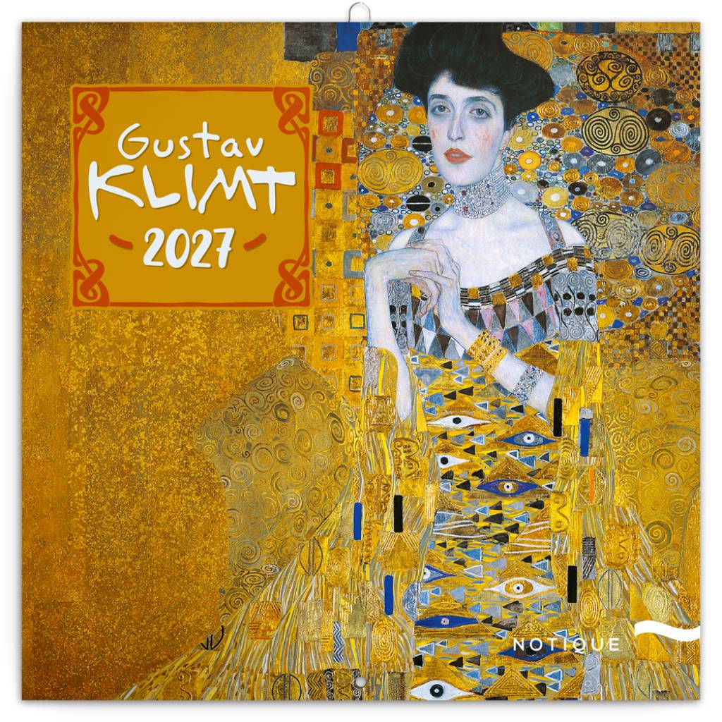 NOTIQUE Poznámkový kalendár Gustav Klimt 2027, 30 x 30 cm