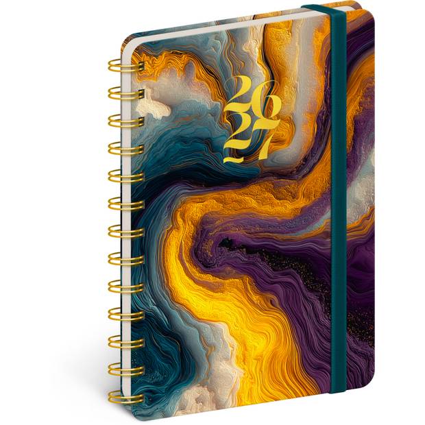 NOTIQUE Špirálový 18-mesačný diár Petito – Farebný achát 2026/2027, 13 x 18 cm NOTIQUE Špirálový 18-mesačný diár Petito – Farebný achát 2026/2027, 13 x 18 cm