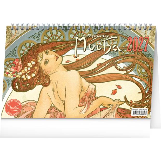 NOTIQUE Stolní kalendář Alfons Mucha 2027, 23,1 x 14,5 cm NOTIQUE Stolní kalendář Alfons Mucha 2027, 23,1 x 14,5 cm