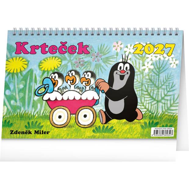 NOTIQUE Stolní kalendář Krtek CZ 2027, 23,1 x 14,5 cm NOTIQUE Stolní kalendář Krtek CZ 2027, 23,1 x 14,5 cm