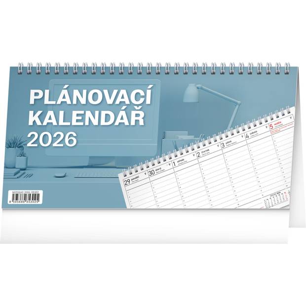 NOTIQUE Stolní kalendář Plánovací CZ 2026, 25 x 12,5 cm NOTIQUE Stolní kalendář Plánovací CZ 2026, 25 x 12,5 cm