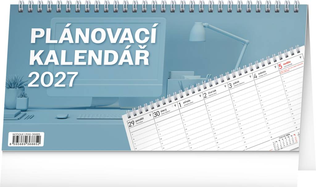 NOTIQUE Stolní kalendář Plánovací CZ 2027, 25 x 12,5 cm