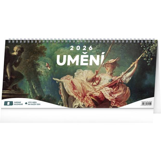 NOTIQUE Stolní kalendář Umění CZ 2026 – 14-denní, 33 x 14,5 cm NOTIQUE Stolní kalendář Umění CZ 2026 – 14-denní, 33 x 14,5 cm
